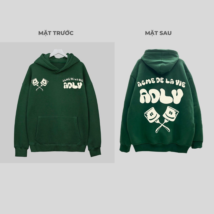 Áo Hoodie có Khóa (Hoodie Zip) và Hoodie Thường ADLV Mashmallow chất liệu nỉ bông cực ấm