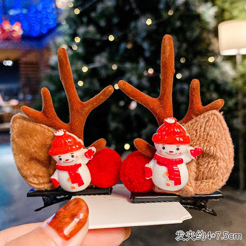 Set 5 Cặp Tóc Cho Bé Yêu Hình Noel Giáng Sinh Siêu Dễ Thương