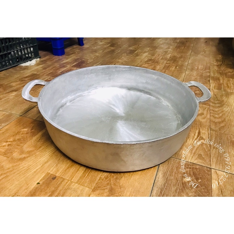 Chảo gang đúc đáy bằng cỡ lớn đk 48cm