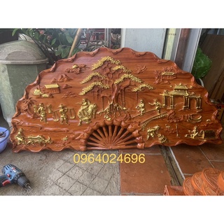 Quạt treo tường 60x1m20 dày 3,5 gỗ hương đỏ Nam phi