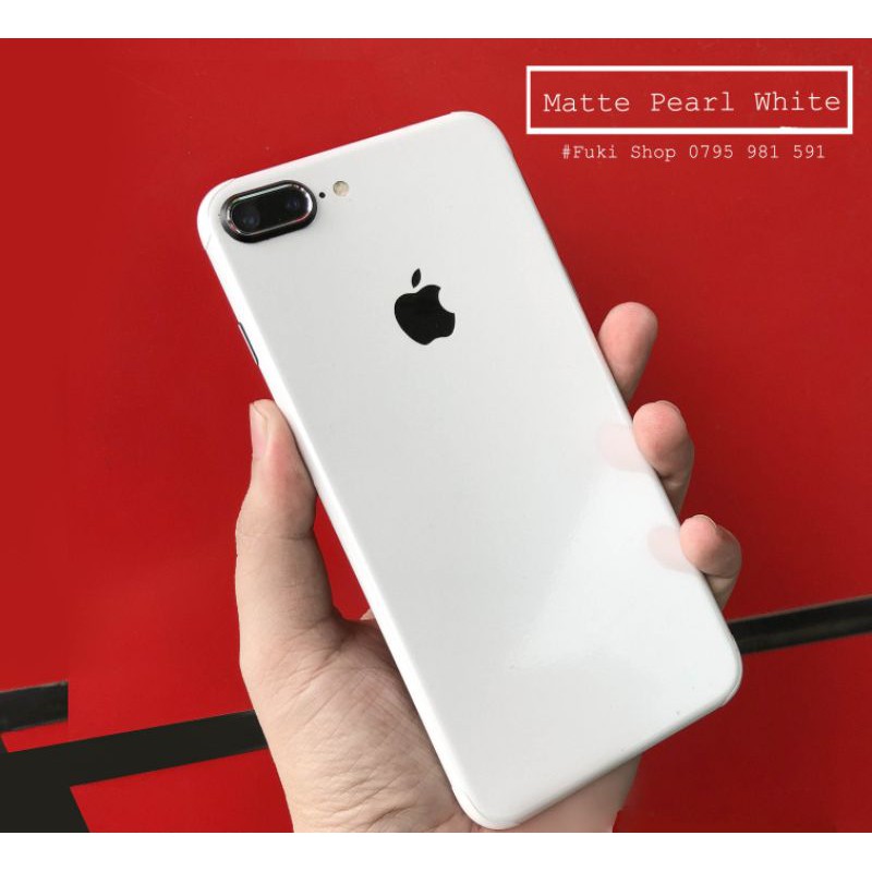 [IPHONE]Tấm Dán Skin Full Viền Matte White Pearl Dành cho 5 6 7 8 6plus 7plus 8plus X XS XR XSMAX 11 PRO MAX 12 PRO MAX