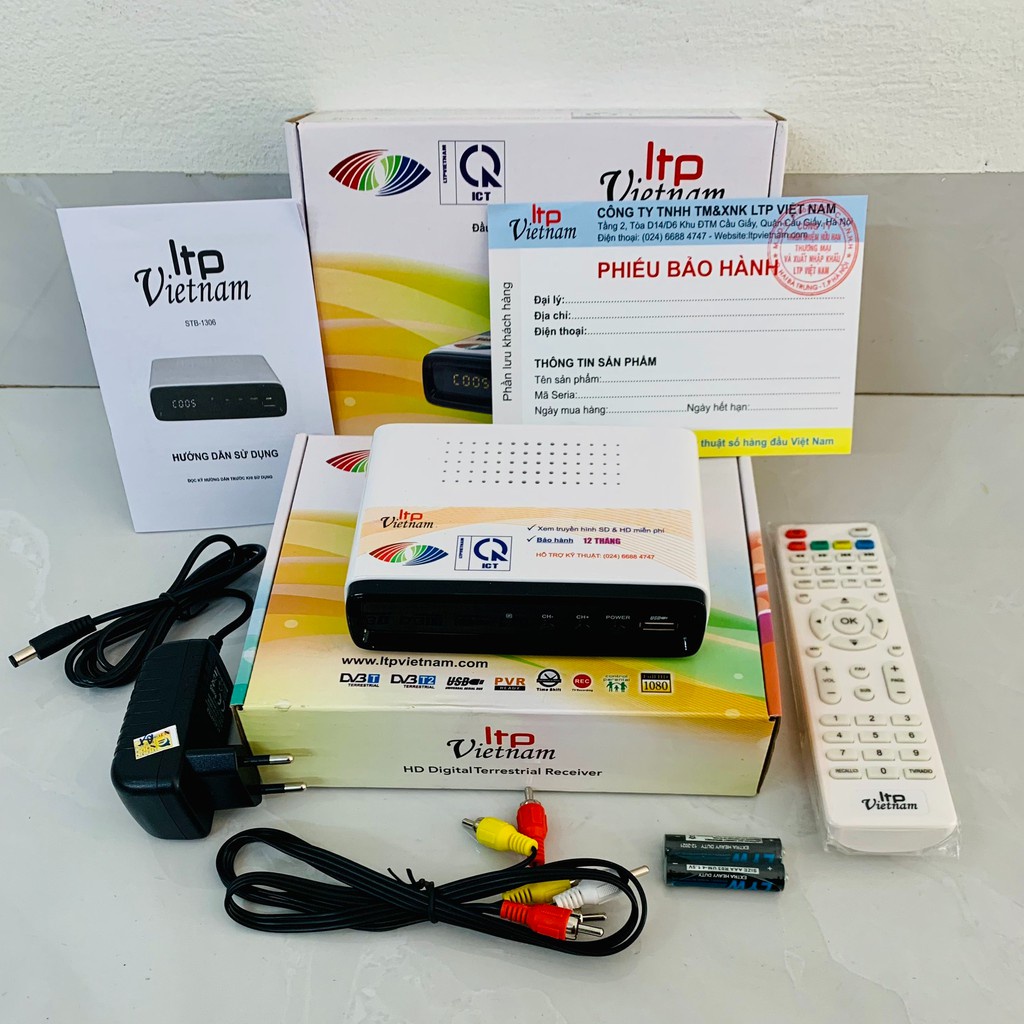 Đầu thu kỹ thuật số mặt đất DVB-T2 1306 LTP Xem truyền hình miễn phí các kênh VTC, VTC