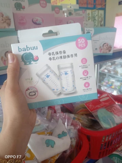 Túi trữ sữa Babuu Nhật Bản HỘP 50 CÁI