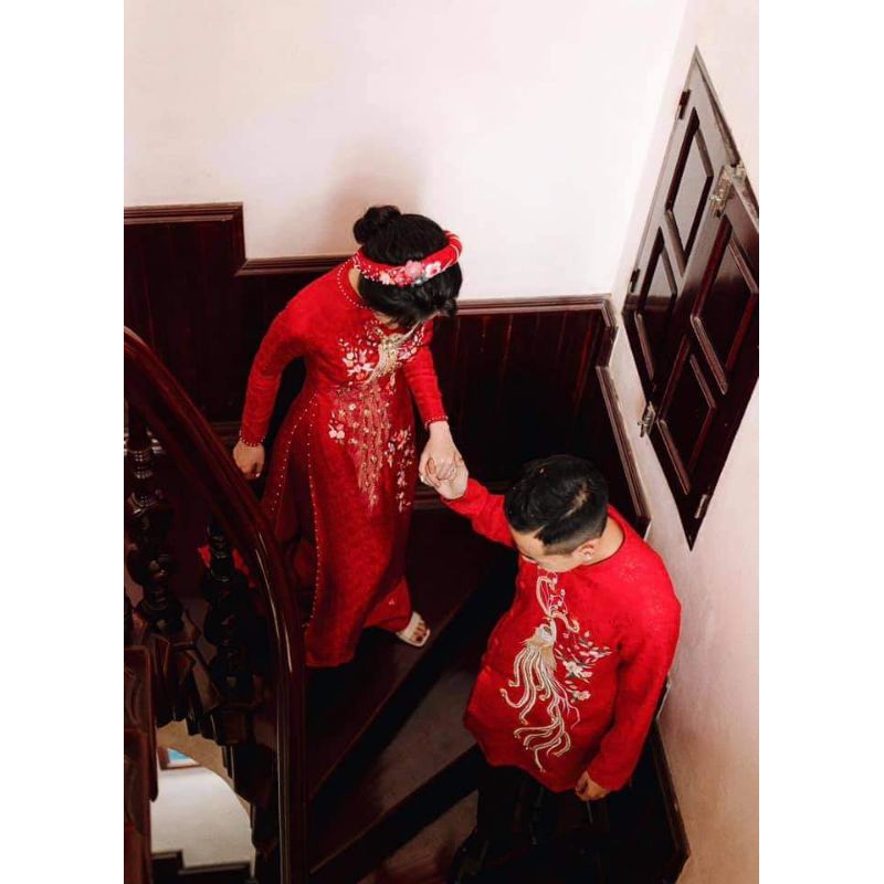Áo dài cặp cô dâu chú rể