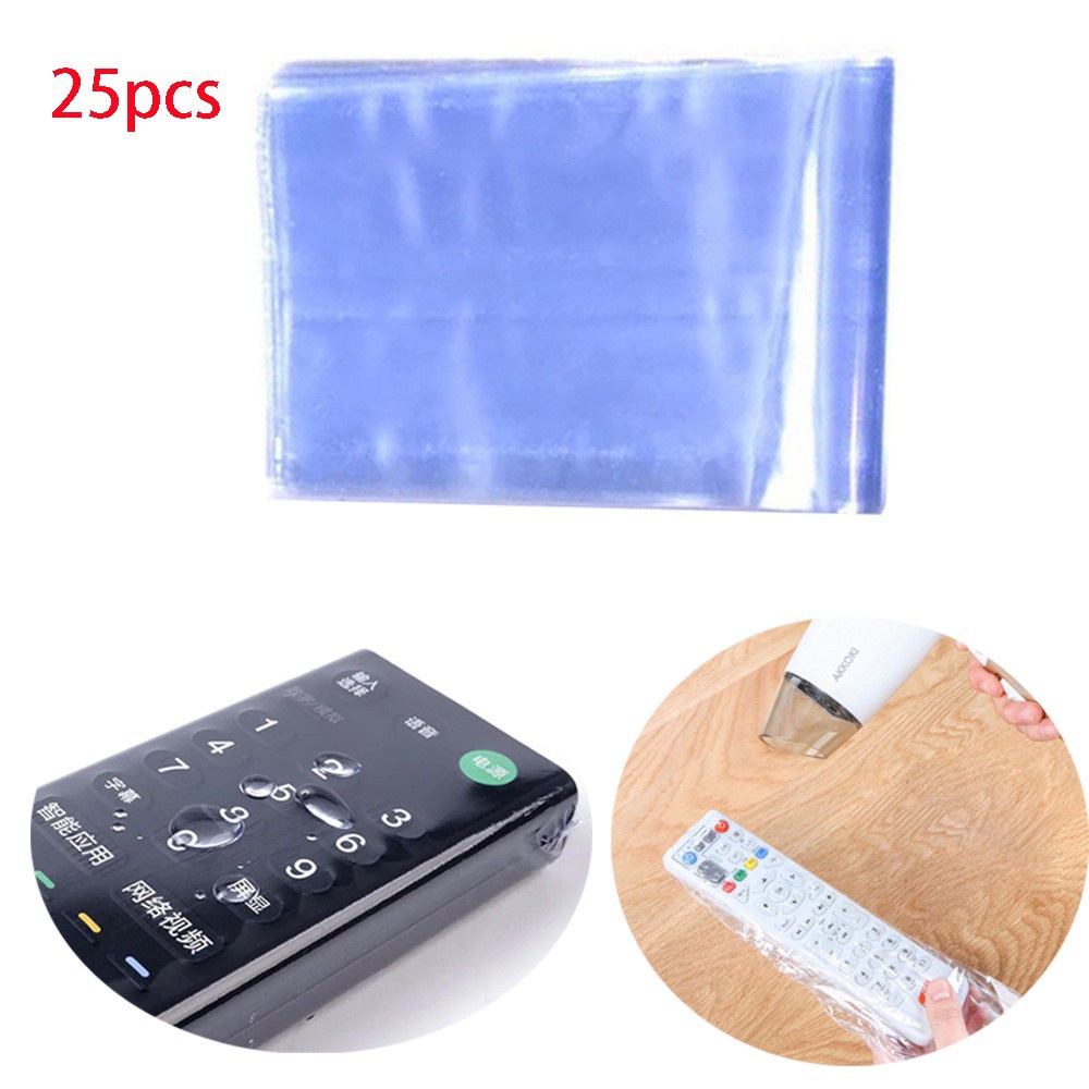 FUTURE 25Pcs New Heat Shrink Cover Dust Film Cover Remote Control Air Conditioner Household Home TV Video Case Protector