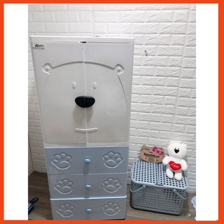 Tủ đựng đồ cho bé gấu 4 tằng