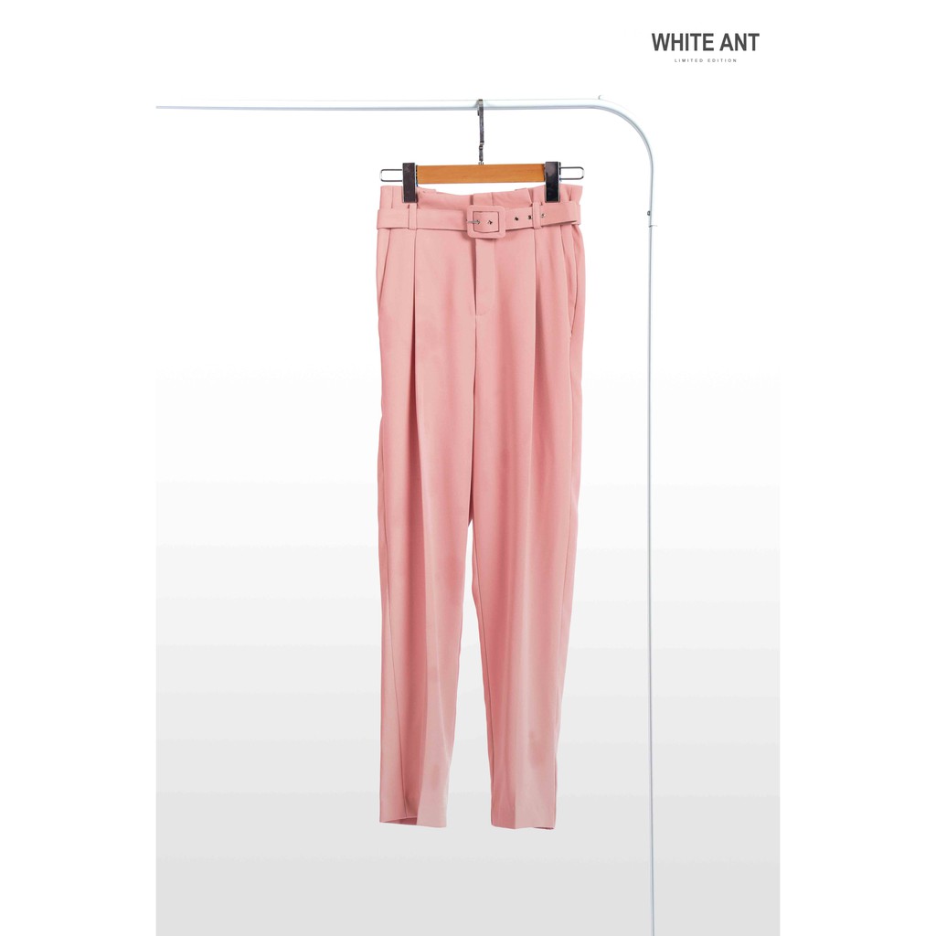 Quần baggy đai eo nữ dáng dài cơ bản 90cm có 2 màu, đủ size, chuẩn size White Ant