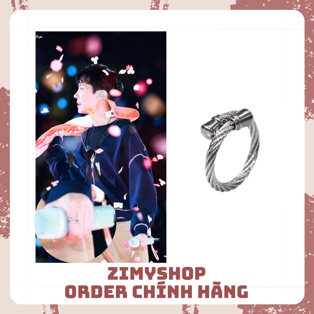 CHÍNH HÃNG NHẪN SURGICAL D-ROPE BLACKPURPLE JHOPE BTS