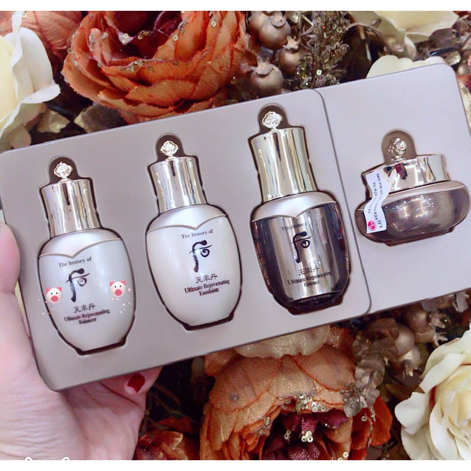 Bộ dưỡng tái sinh dưỡng trắng, phục hồi tái tạo trẻ hóa da - Whoo Cheonyuldan Ultimate Regenerating Gift Set