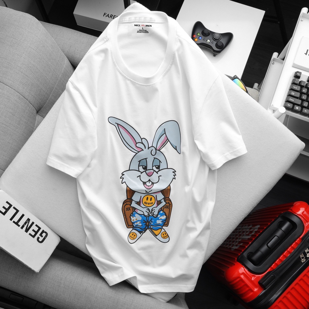 Áo Thun Nam Nữ Cổ Tròn Unisex In graphic Hearty Vintage Form Rộng Oversize 50 - 95 Kg Cotton Premium