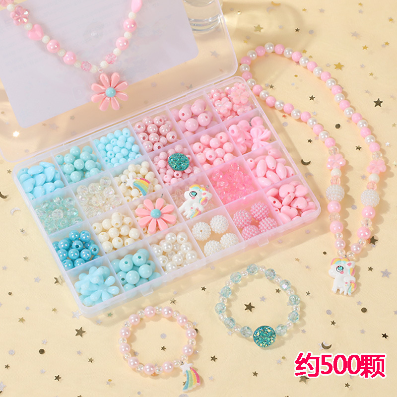 COD (Free Kit) DIY Beaded Material Children's Educational Toys Bear Handmade Material Set Girl Toys gift for   new