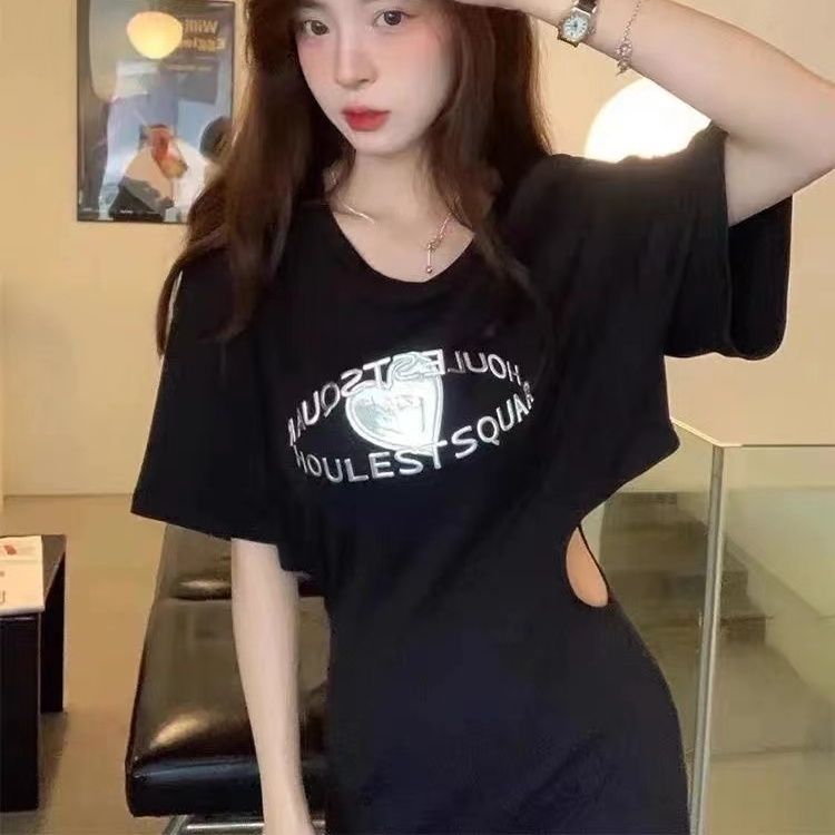 Đầm nữ Perty ngắn tay cổ tròn thiết kế độc đáo quyến rũ thời trang Hàn