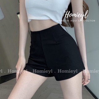 Quần short nữ lưng cao dance HL222 quần đùi sooc ngắn sort cộc nữ chất vải thun đẹp co giãn tốt khóa sau tôn dáng
