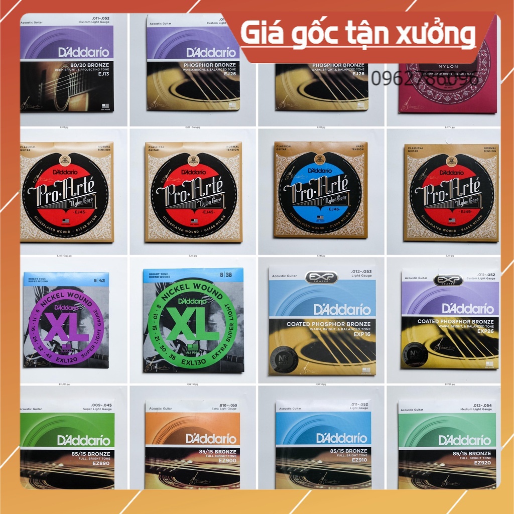 Dây Đàn Guitar D'Addario Cho Mọi Loại Đàn Classic Acoustic Elictric - NMH Music Phân Phối