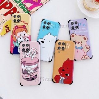 Ốp điện thoại Samsung Galaxy A12 M12 A42 A22 5G 4G 2021 Vỏ Gấu Hoạt Hình Dễ Thương Cho SamsungA12 A42 A22 Ốp Lưng Cứng Chống Sốc