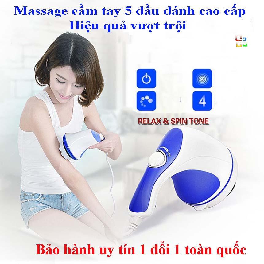 Máy Đấm Lưng Hàn Quốc Massage Cầm Tay 5 Đầu Đánh (Relax)Cao Cấp Giá siêu sale,Bảo hành 1 đổi 1 toàn quốc