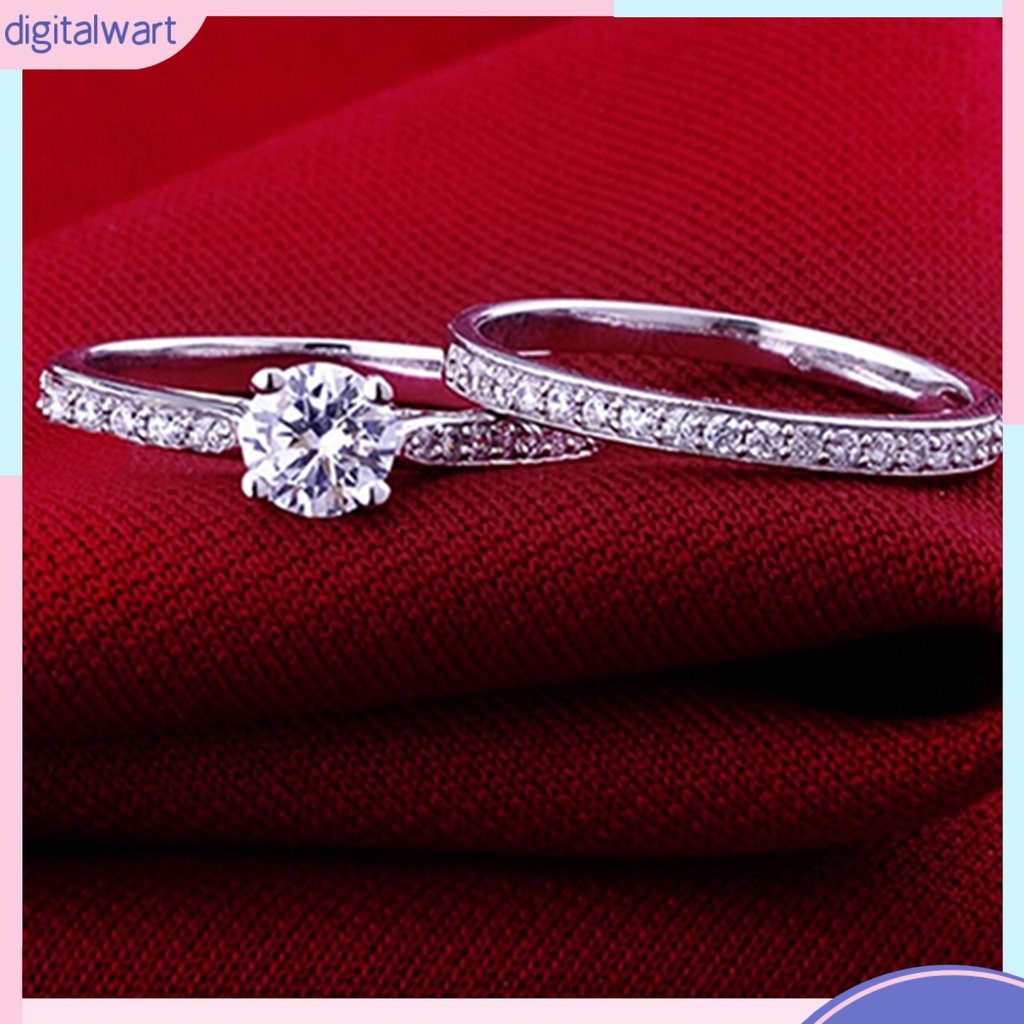 Set cặp nhẫn đôi đính kim cương sang trọng 6-10