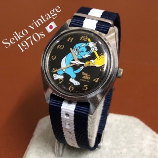 Đồng hồ cơ cót nam nữ 1970s hiệu Seiko Tom & Jerry nhật bản