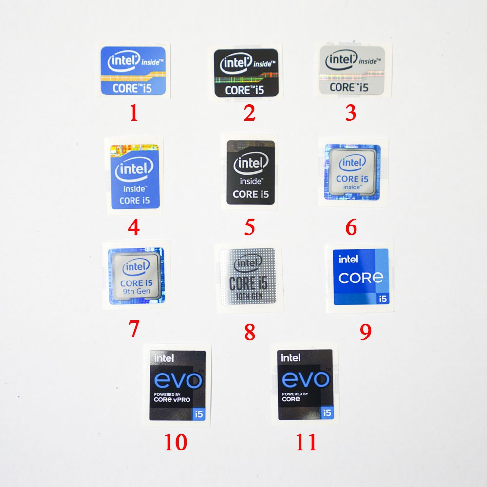 Sticker Intel Core i5 dán, trang trí Máy tính, Laptop | WebRaoVat - webraovat.net.vn