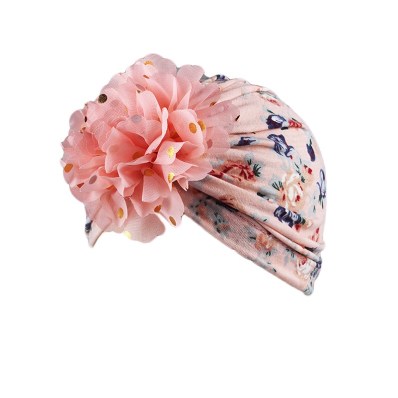 Mới! Mũ Trùm Đầu Mềm Co Giãn In Họa Tiết Hoa Cho Bé Gái