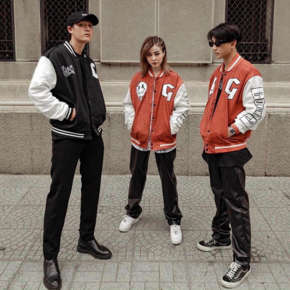 Áo Khoác Form Rộng Nhung Tâm Jacket Varsity Graffiti