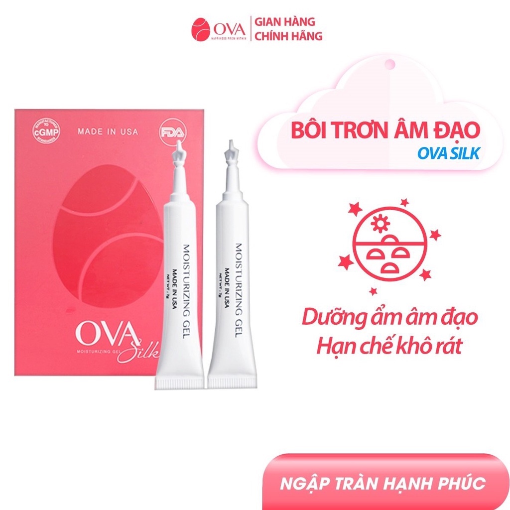 Gel bôi trơn âm đạo chính hãng OvaSilk - USA hỗ trợ, giảm tình trạng khô và cấp ẩm âm đạo, an toàn cho vùng kín, 120g