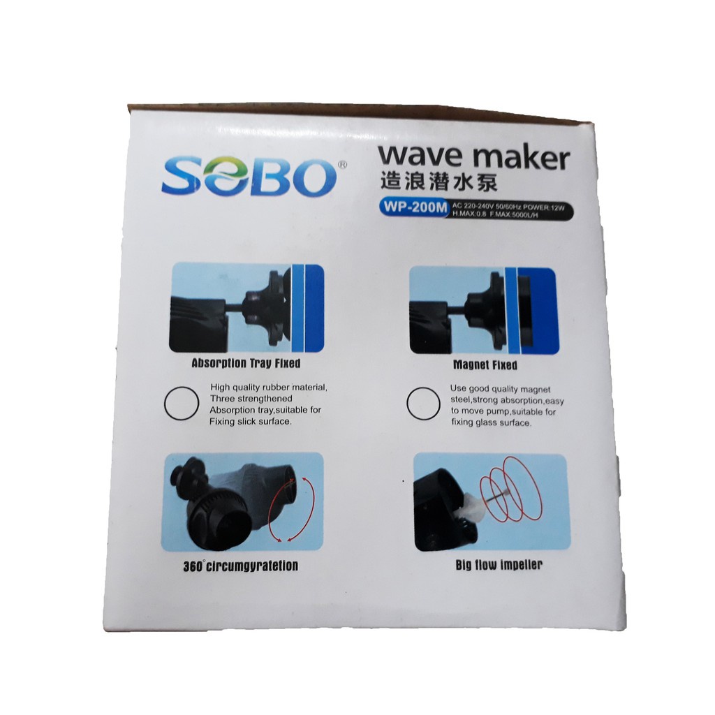 Máy Tạo Dòng Nước 200M Sobo Wave Maker Hồ Cá - Máy Đảo Nước Tạo Sóng Bể Cá