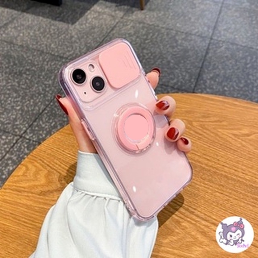 Ốp Lưng Compatible For iPhone 12 Pro Max 11 Pro Max 8 7 Plus SE 2020 Ins Phone Holder Case Rainbow Candy Colored Bracket Case Soft Protection Cover Pre -sale