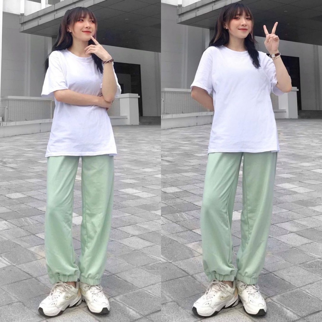 Quần Jogger Simple Bo Gấu Form Rộng Ulzzang Unisex (4 Màu)