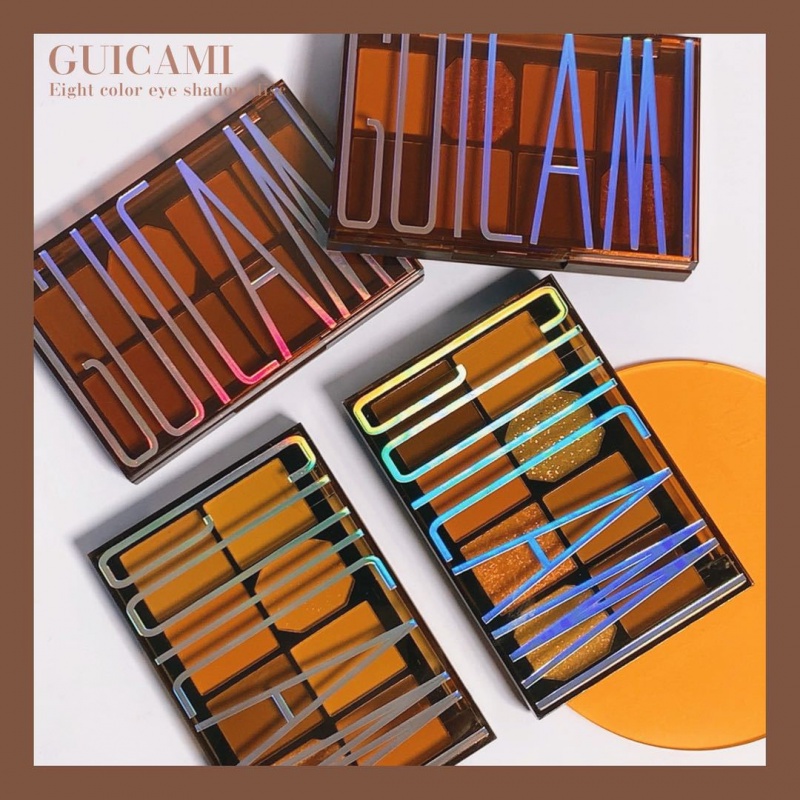 [Hàng mới về] Bảng phấn mắt GUICAMI 8 màu sắc tông lì và hạt ngọc trai thời thượng