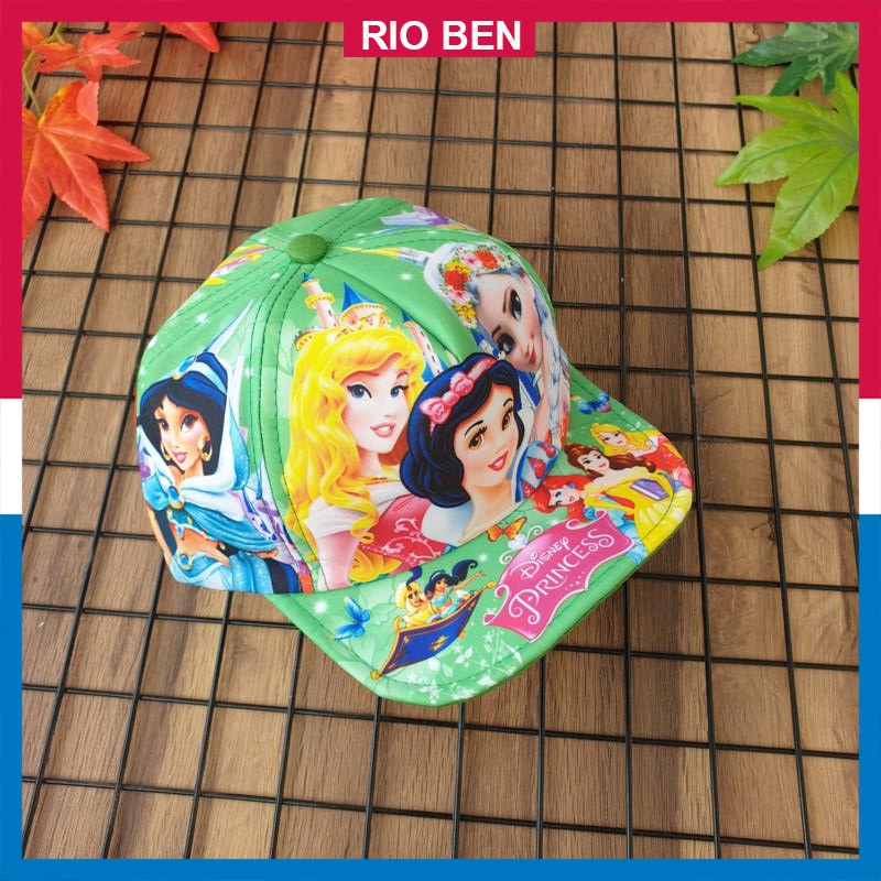 Nón kết bé gái thời trang, in 3d hình công chúa, bé từ 2-5 tuổi RBN061