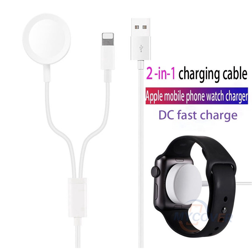 Watch Fast Charger Cable Wireless for Apple iWatch Series 5 4 3 2 1 Portable USB Phone 2 in 1 Cables iPhone X Xs 11 Max
