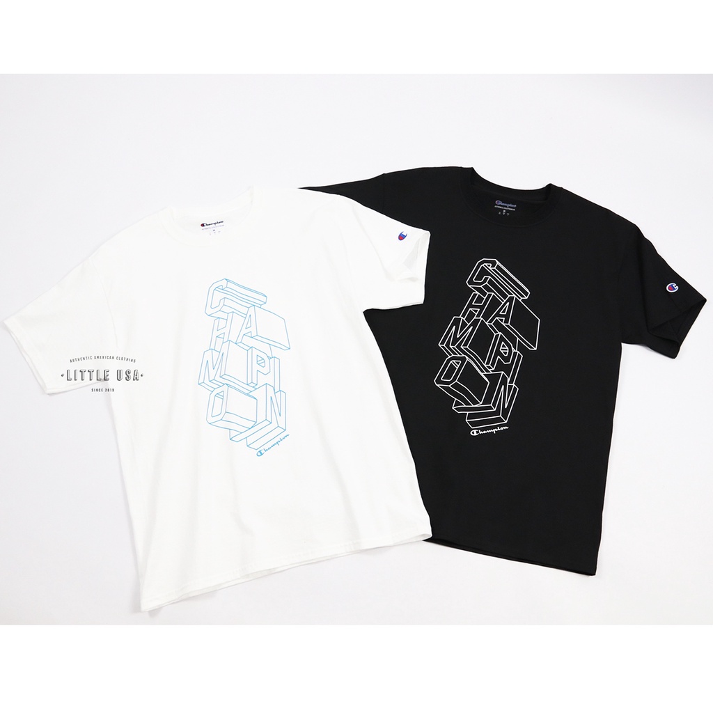 ÁO thun CHAMPION CHÍNH HÃNG GRAPHIC TEE BLOCK 3D - 100% AUTHENTIC USA