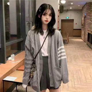 Áo khoác cardigan len huy hiệu hàng quảng châu cao cấp nữ