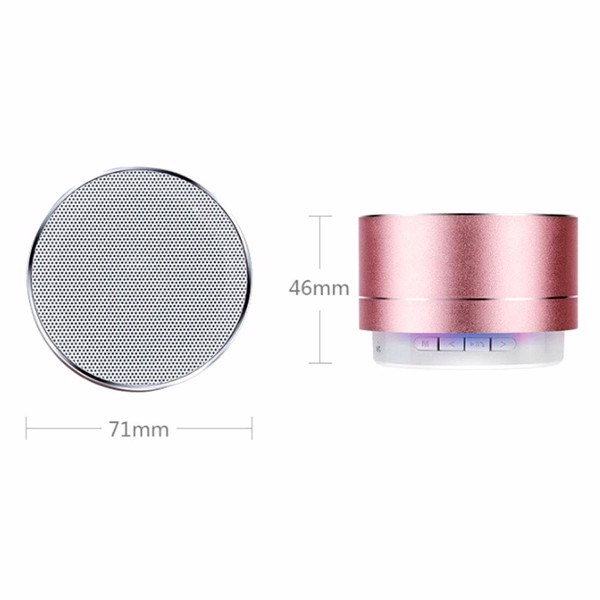 Loa Di Động Bluetooth Mini A10 Vỏ Nhôm Có Đèn LED Âm Thanh HIFI, BASS Siêu Chắc, Stereo Speaker Hỗ Trợ Thẻ Nhớ, Cổng USB