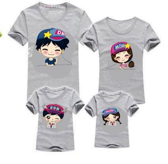 áo gia đình 3/4/5 người chất cotton mịn mát áo gia đình đi biển đẹp giá sĩ