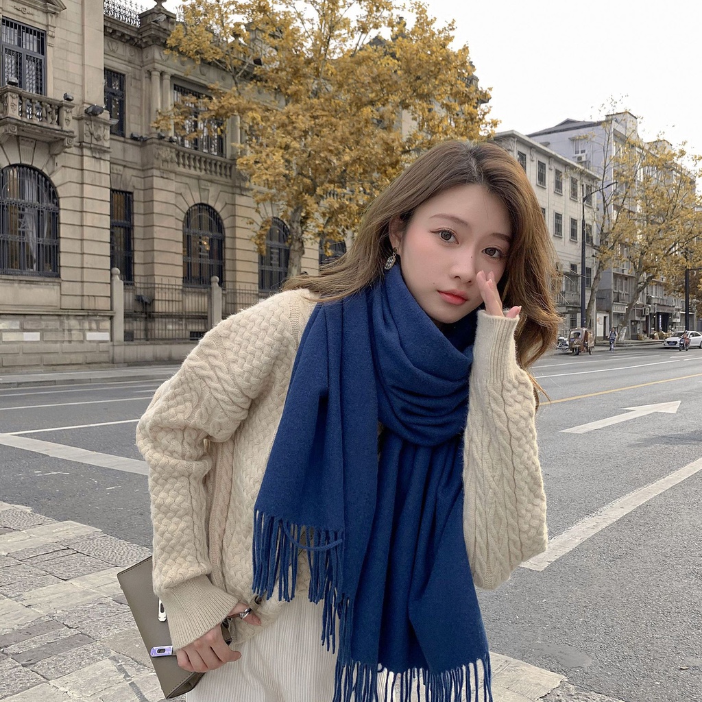 KHĂN CHOÀNG MÙA ĐÔNG TRƠN MÀU HAI MẶT NAM NỮ ĐỀU DÙNG ĐƯỢC