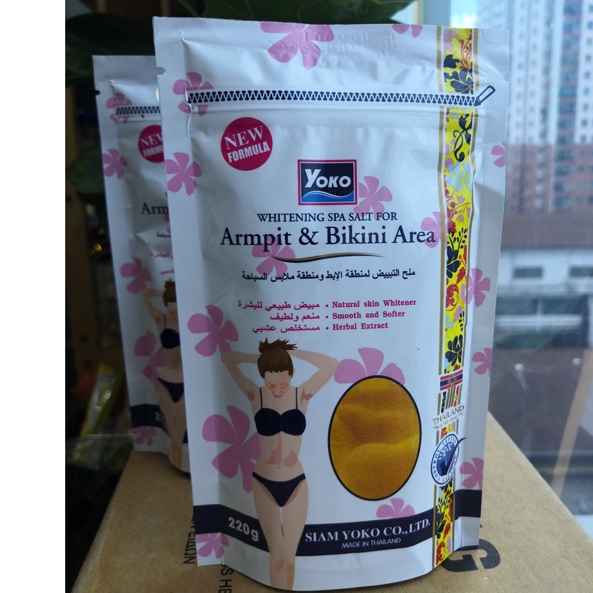 Muối Tắm tẩy tế bào chết Thái Bikini YOKO -Tẩy Tế Bào Chết Vùng Nách và bikini Whitening Spa Salt 220g | BigBuy360 - bigbuy360.vn