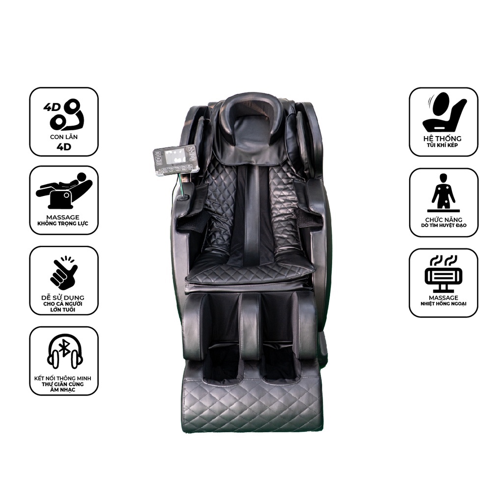 Ghế Massage Toàn Thân Công Nghệ Nhật Bản HP02, Ghế Mát Xa Cao Cấp Bi Lăn Di Động Kết Hợp 12 Bài Massage Chuyên Nghiệp