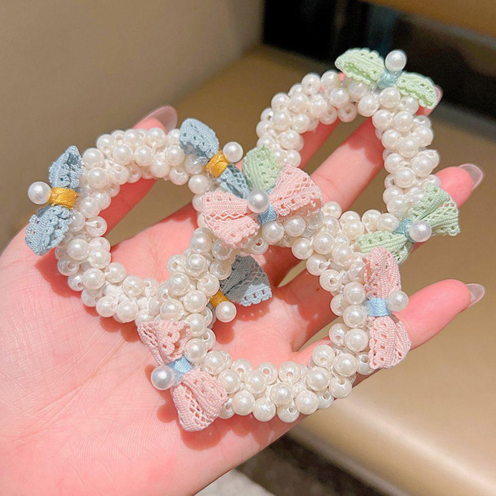 Dây Cột Tóc Co Giãn Đính Hạt Ngọt Ngào Thời Trang