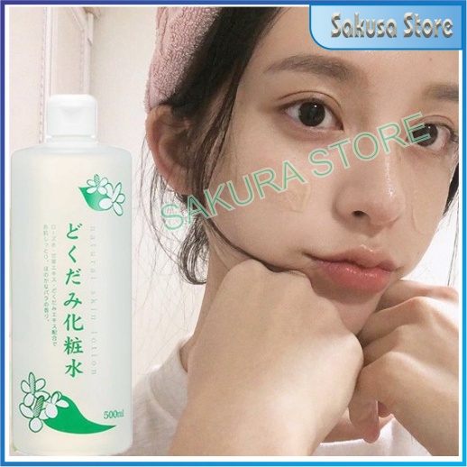 Nước hoa hồng Toner diếp cá tía tô Dokudami 500ml Nhật Bản giúp cải thiện da