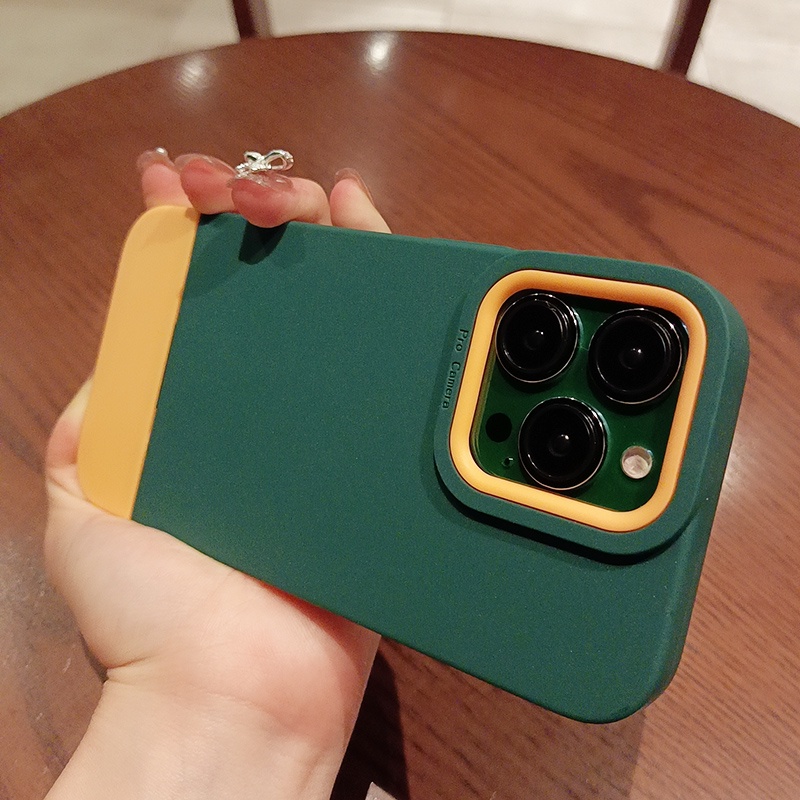 Ốp Điện Thoại Silicone Mềm Chống Sốc Màu Tương Phản Cho iPhone 11 12 13 Pro Max