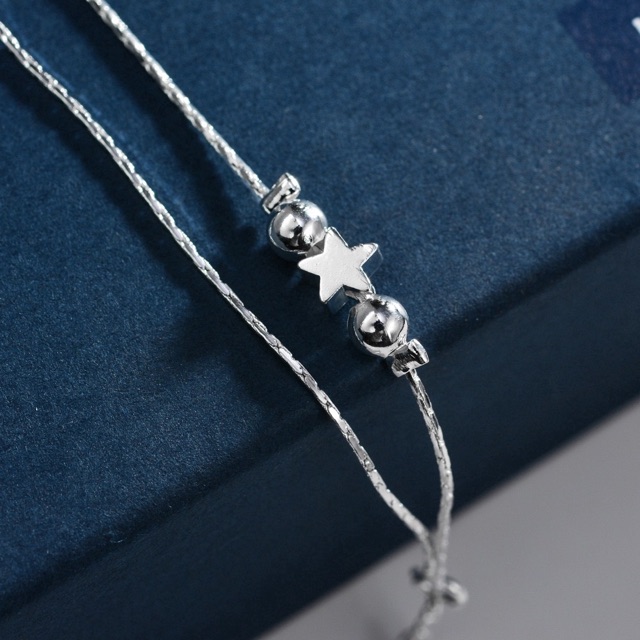 Lắc chân, lắc tay bạc ITALIA S925 ( có khắc dấu s925) hình ngôi sao | BigBuy360 - bigbuy360.vn