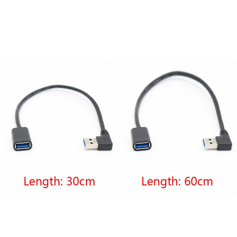 Dây cáp nối dài usb 3.0 bẻ góc 90 độ 30cm / 60cm tiện lợi