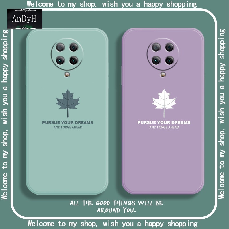 Ốp điện thoại silicone nhám lá phong có dây đeo cho XIAOMI REDMI NOTE 8PRO 9 REDMI 9T 9POWER 10X 4G 5G K30PRO K30ULTRA