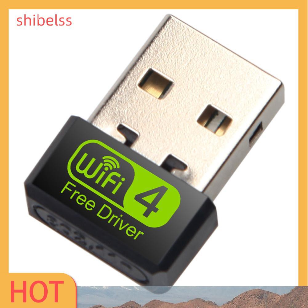 Shibelss 150Mbps Free Driver USB Wireless Adapter WiFi Receiver Dongle Network Card