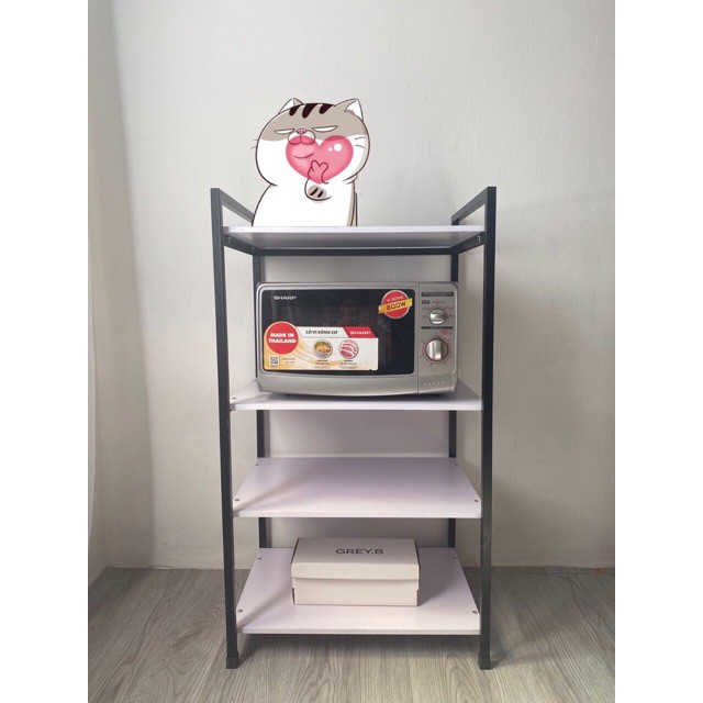 [ Freeship ] Kệ Để Lò Vi Sóng 4 Tầng Gỗ MDF Cao Cấp , Khung Sắt Sơn Tĩnh Điện Chắc Chắn- Kệ Bếp Đa Năng - BH 6 Tháng | BigBuy360 - bigbuy360.vn