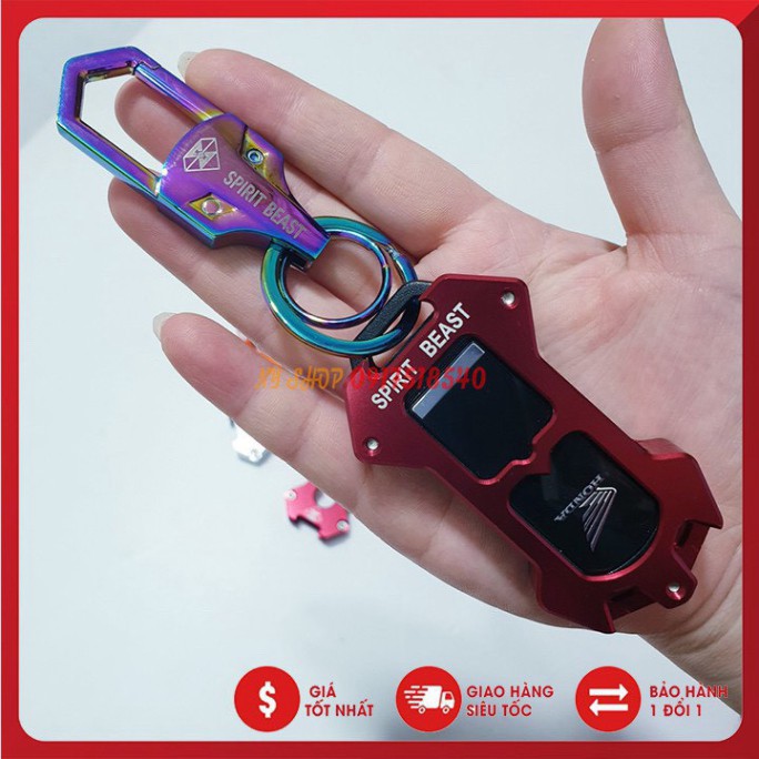 COMBO MÓC KHÓA SPIRIT BEAST VÀ ỐP CNC SMARKEY SPIRIT BEAST CHÍNH HÃNG CHO SH, SH MODE, CUB 125, PCX 