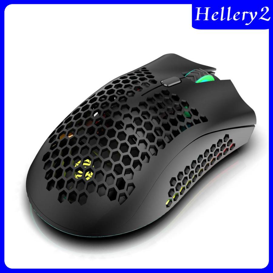 2.4G Wireless Gaming Mouse RGB Honeycomb Mouse Mice for Gamer Office Black