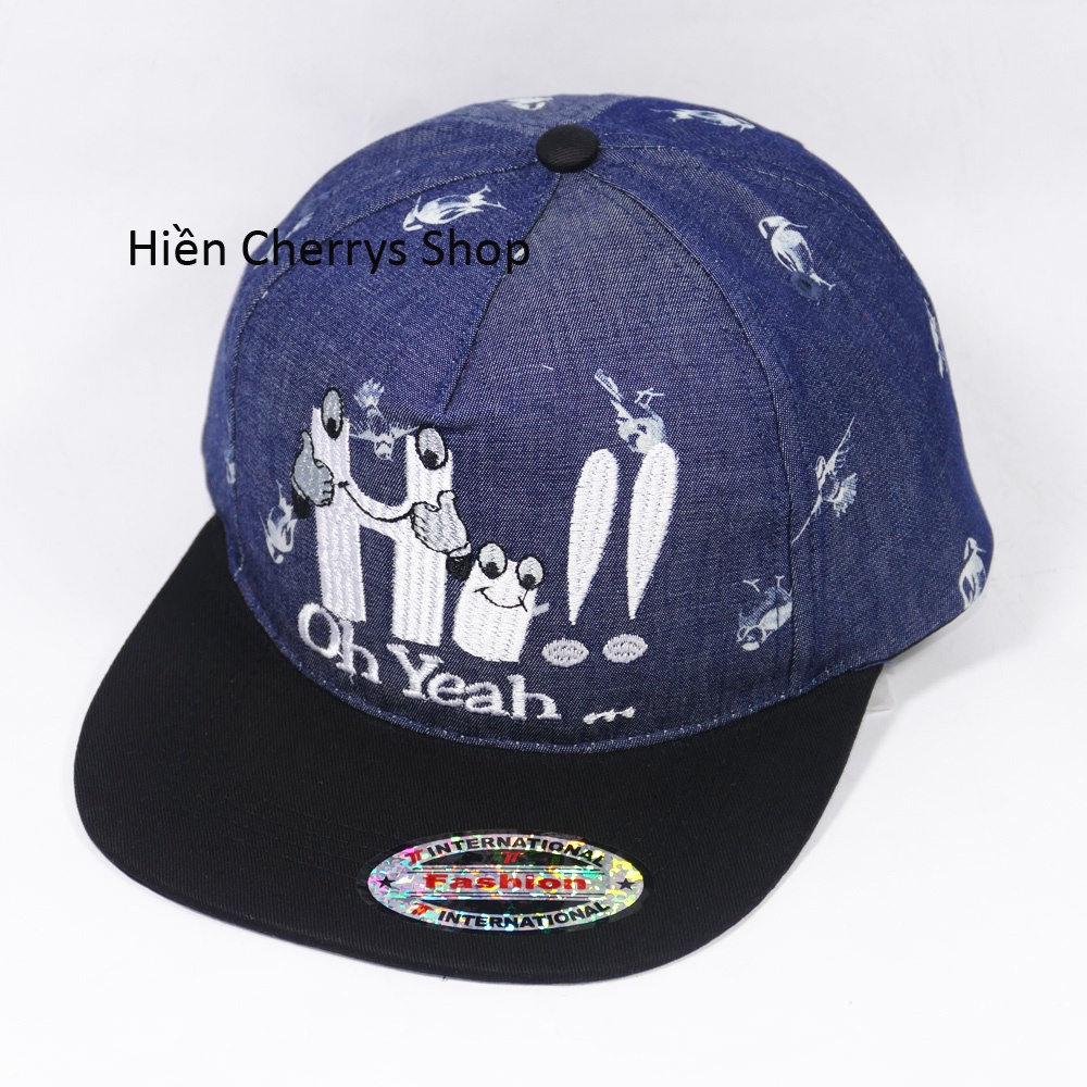 [ Hình thật ] Nón kết hiphop dành cho trẻ em từ 3 -6tuổi chất liểu vải Sam Sung cao cấp tạo cảm giác êm ái cho bé